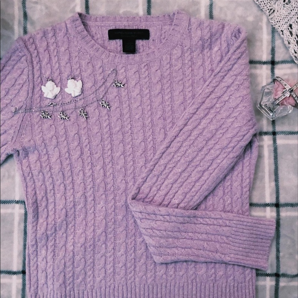 Express Design Cashmere Blend Lavender sweater